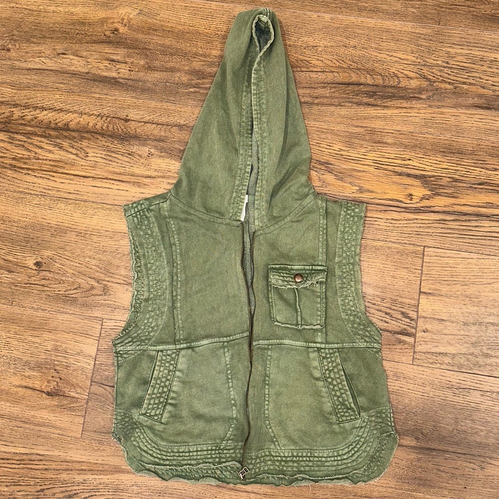 Anthropologie green vest